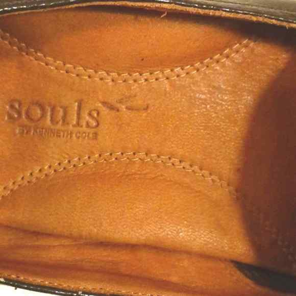 Kenneth Cole Gentle Souls Comfort Shoes Sz 8.5 Brown Patent Leather Office Glam - Picture 7 of 12